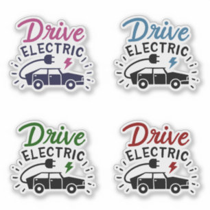 Drive Electric Öko Campaign Earth Day Aufkleber