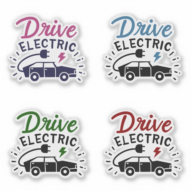 Drive Electric Öko Campaign Earth Day Aufkleber (Vorderseite)