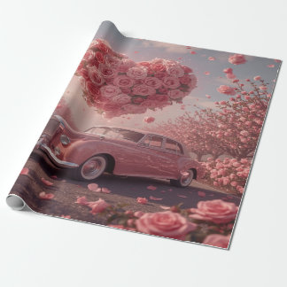 Drive into romance! This nostalgic and dreamy  Geschenkpapier