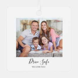 Drive Safe Custom Photo Car Ornament Aus Metall
