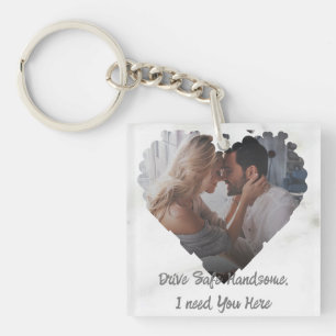 Drive Safe-Geschenk an Bugband Boyfriend Foto Fram Schlüsselanhänger