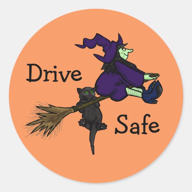 Drive Safe Halloween Stickers (Anpassen!) (Vorderseite)