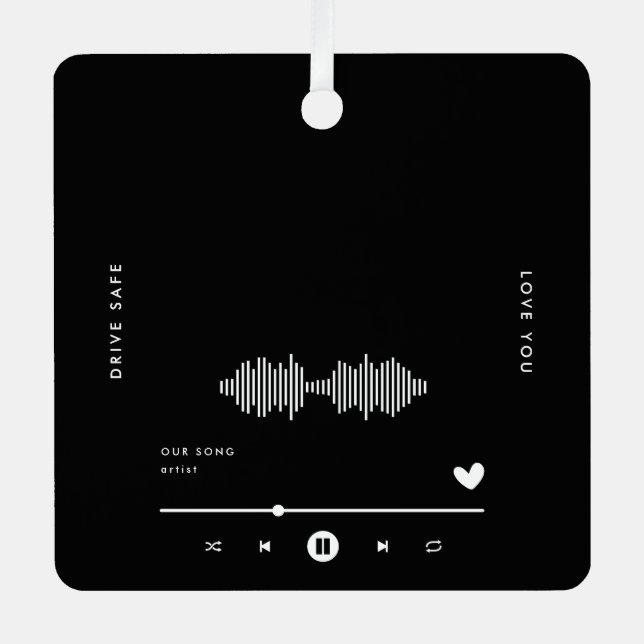 Drive Safe Music Player Foto Car Ornament (Vorderseite)