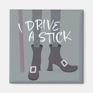 Drive Stick Hexe Broomstick lustiges Halloween Magnet
