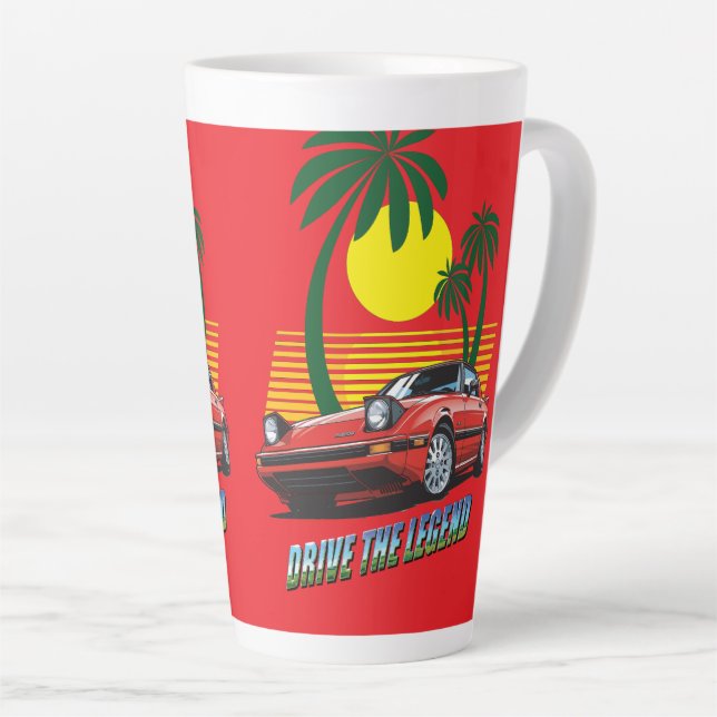 'Drive the Legend' v02 Latte-Mug Milchtasse (Rechte Ecke)
