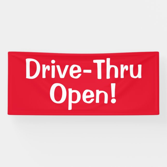 Drive-Thru offen! Banner (Horizontal)