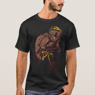 Drive To Work Wild Bear BMX Bike Rider  T-Shirt