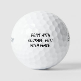 'Drive with Courage, Putt with Peace' Christlich Golfball
