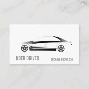 Driver Metallic Car Auto Qr Visitenkarte