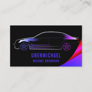 Driver Metallic Car Black Lux Auto Visitenkarte