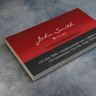 Driver Stylish Red Bühne Beruflich Visitenkarte