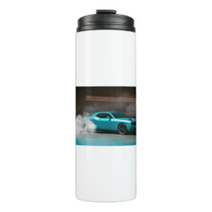 Driving Blue Muscle Car Thermosbecher