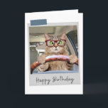 Driving Cat Funny Birthday Card Karte<br><div class="desc">Mit diesem skurrilen und lustigen Katzendesign den Geburtstag eines jeden Katzenliebhabers stärken!</div>