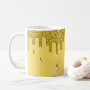 Driving Gold Glitzer Effect & Glitzern Kaffeetasse
