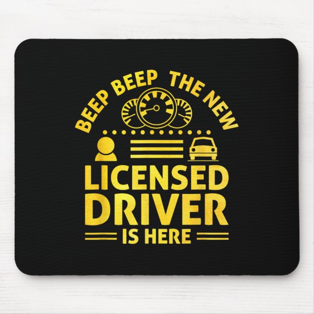 Driving License Ped New Driver Permit Driving Scho Mousepad (Vorne)
