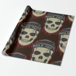 Driving red Beängstigend Skull Happy Halloween Geschenkpapier