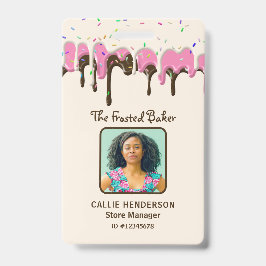 Driving Zuckerguss Konditorei Business Mitarbeiter Ausweis