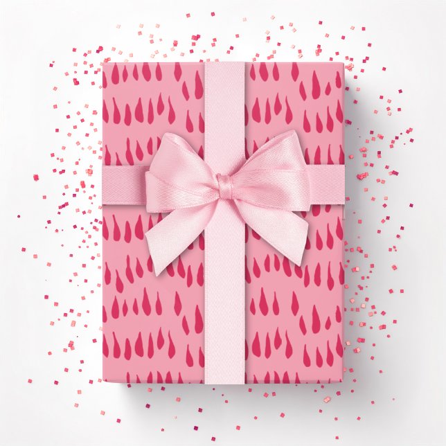 Drizzle Dot in Bright Pink Geschenkpapier (Von Creator hochgeladen)