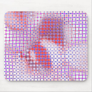 Drizzled Spots unter Gitter rustikale antiquierte  Mousepad