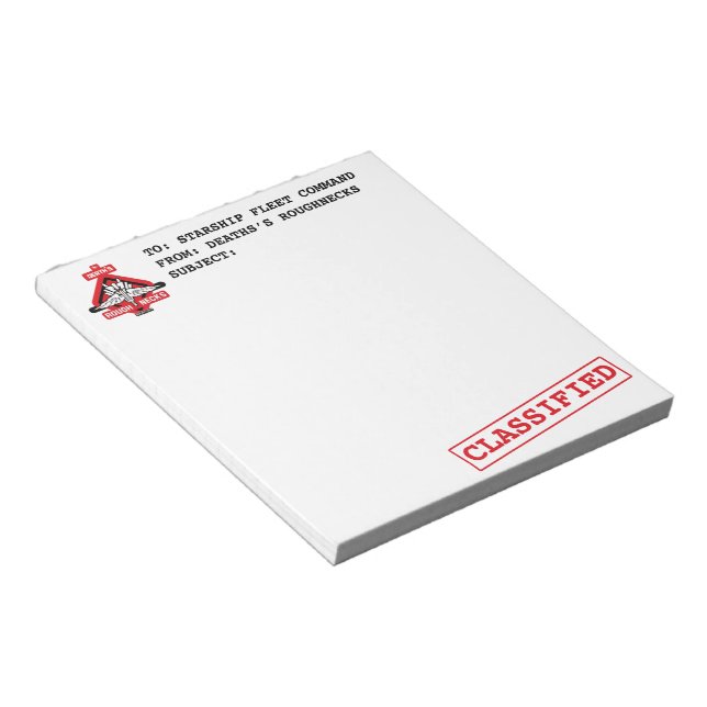DRN-klassifizierter Notepad Notizblock (angewinkelt)