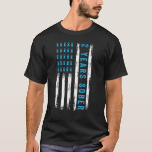 Drogen Alkohol Sucht Erholung 2 Jahre Sober USA T-Shirt