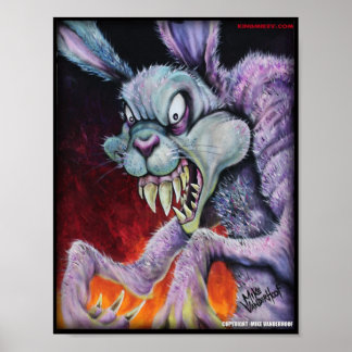 Drogen Bunny - Farbdruck Poster