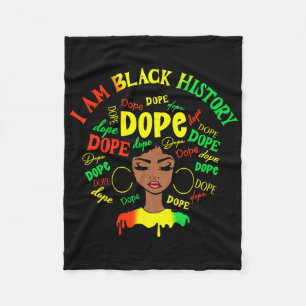 Drogen Ich bin schwarze Geschichte Afro Frauen Jun Fleecedecke