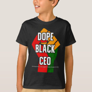 Drogen Schwarz Geschäftsführer Black History Month T-Shirt