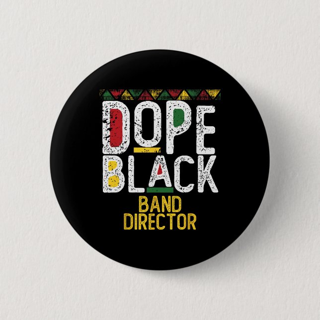 Drogen Schwarz Nd Direktor Black History Month  Button (Vorderseite)