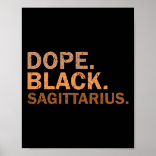Drogen Schwarz Schütze Melanin Afrikanisch Tierkre Poster