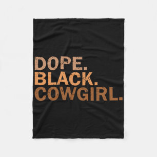 Drogen Schwarze Cowgirl Melanin Schwarze Afrikanis Fleecedecke