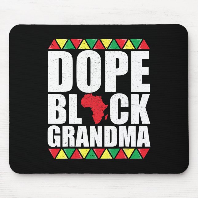 Drogen Schwarze Oma Schwarze Geschichte Monat  Mousepad (Vorne)