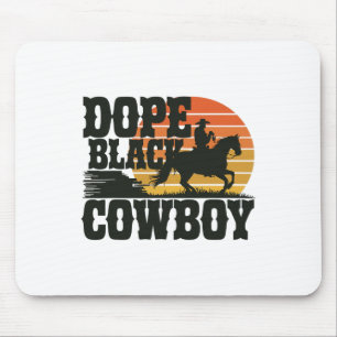 Drogen Schwarzer Cowboy Melanin Afrikanischer Rode Mousepad