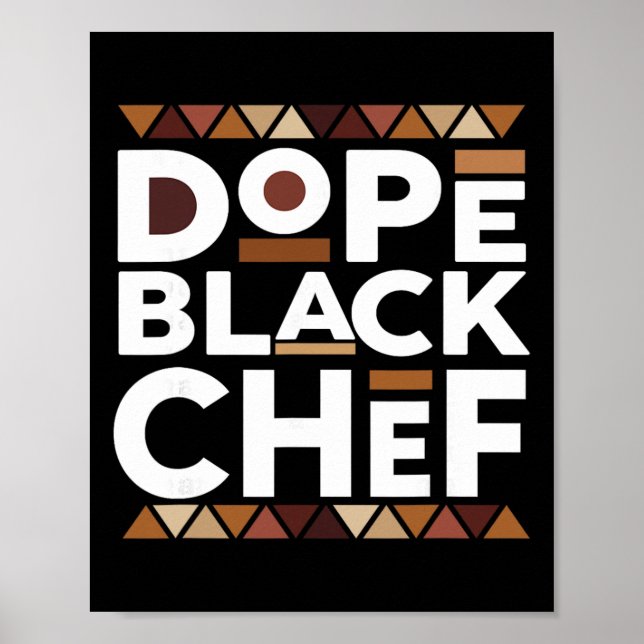 Drogen Schwarzer Koch Schwarze Geschichte Melanin  Poster (Vorne)