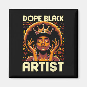 Drogen Schwarzer Künstler Afroamerikanischer Kunst Magnet