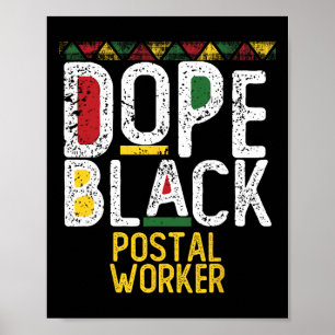 Drogen Schwarzer Postangestellter Schwarze Geschic Poster