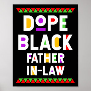 Drogen Schwarzer Schwiegervater Afroamerikanische Poster