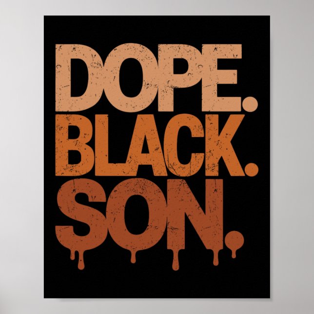 Drogen Schwarzer Sohn Black History Month Juneteen Poster (Vorne)