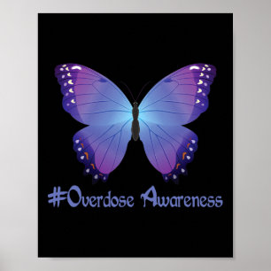 Drogenabhängigkeit Violetter Schmetterling Überdos Poster