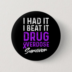 Drogenüberdosis-Bewusstseins-Krieger Überlebender Button