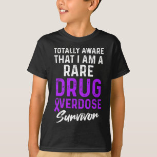 Drogenüberdosis-Bewusstseins-Krieger Überlebender T-Shirt