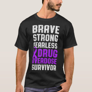 Drogenüberdosis-Bewusstseins-Warrior Überlebender  T-Shirt