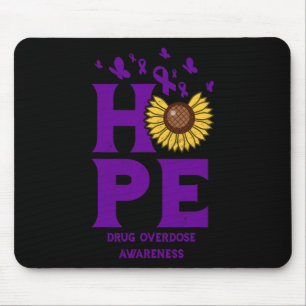 Drogenüberdosis Lila Hoffnung Vintage Sonnenblume Mousepad