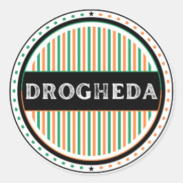 Drogheda City Pride Emblem – Irish Identity Runder Aufkleber