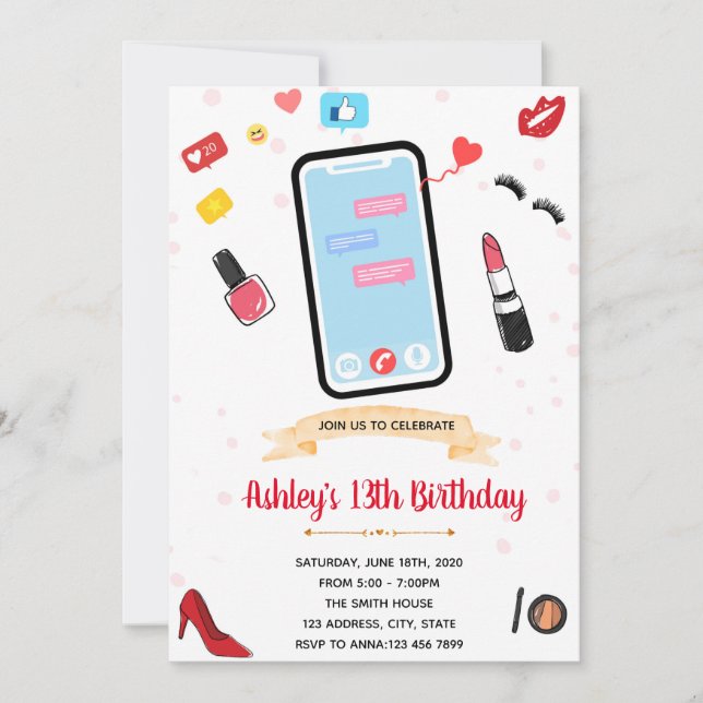 Drohende Einladung zum 10. Geburtstag (Vorderseite)