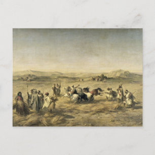 Drohende Weizen in Algerien, 1853 Postkarte