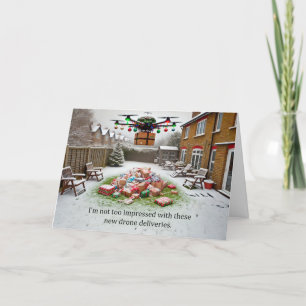 Drohne Delivery Christmas Grußkarte 2024 Feiertagskarte