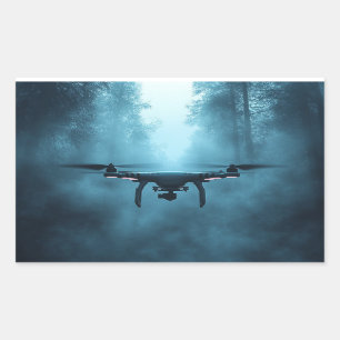 Drohne in Foggy Forest Sticker
