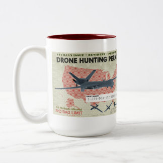Drohne-Jagd-Erlaubnis-Tasse Zweifarbige Tasse