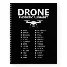 Drohne NATO-Telefonalphabet – Schwarze Grafik